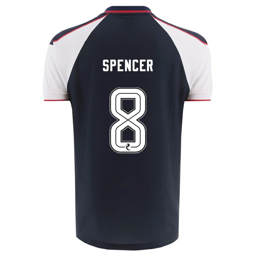 Danxen Niño Camiseta Brad Spencer #8 Azul Marino Blanco 1ª Equipación 2025/26 La Camisa México