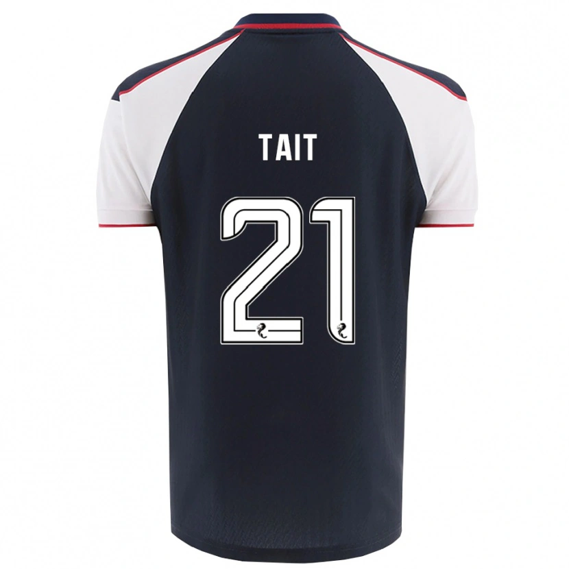 Danxen Niño Camiseta Dylan Tait #21 Azul Marino Blanco 1ª Equipación 2025/26 La Camisa México