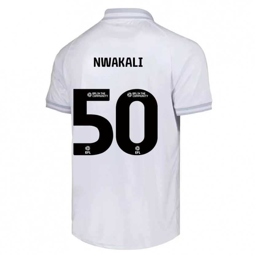 Danxen Niño Camiseta Kelechi Nwakali #50 Blanco Gris Negro 2ª Equipación 2025/26 La Camisa México
