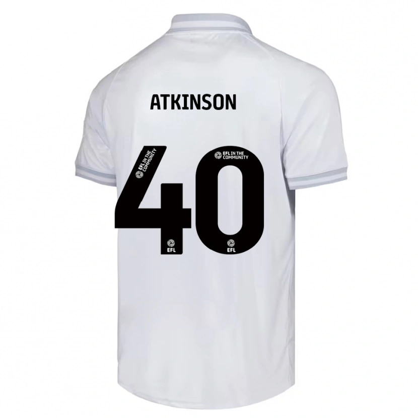 Danxen Niño Camiseta Aaron Atkinson #40 Blanco Gris Negro 2ª Equipación 2025/26 La Camisa México