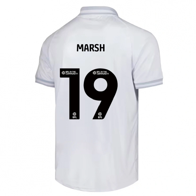 Danxen Niño Camiseta Aiden Marsh #19 Blanco Gris Negro 2ª Equipación 2025/26 La Camisa México
