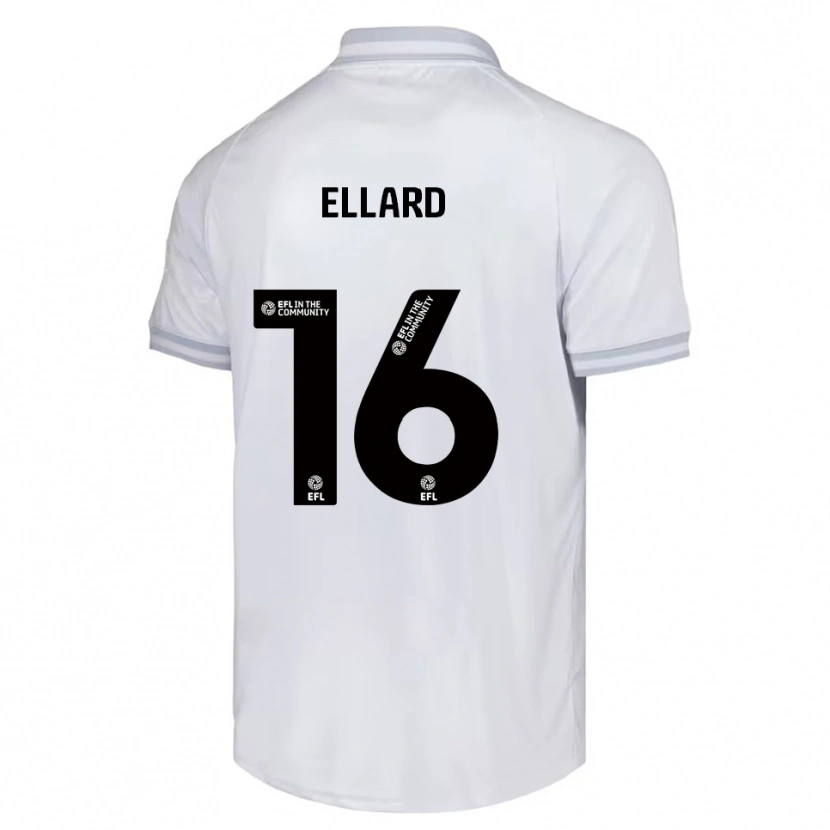 Danxen Niño Camiseta Aston Ellard #16 Blanco Gris Negro 2ª Equipación 2025/26 La Camisa México
