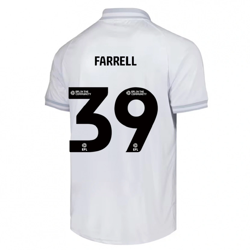 Danxen Niño Camiseta Leo Farrell #39 Blanco Gris Negro 2ª Equipación 2025/26 La Camisa México