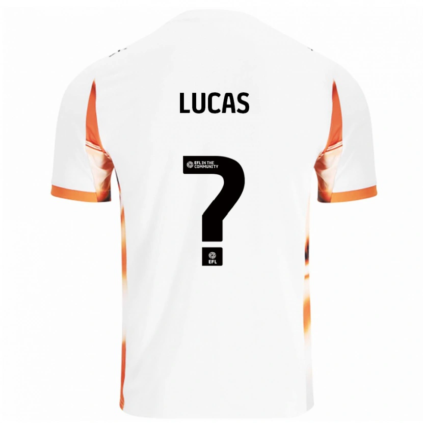 Danxen Niño Camiseta Madison Lucas #0 Blanco Naranja Negro 2ª Equipación 2025/26 La Camisa México