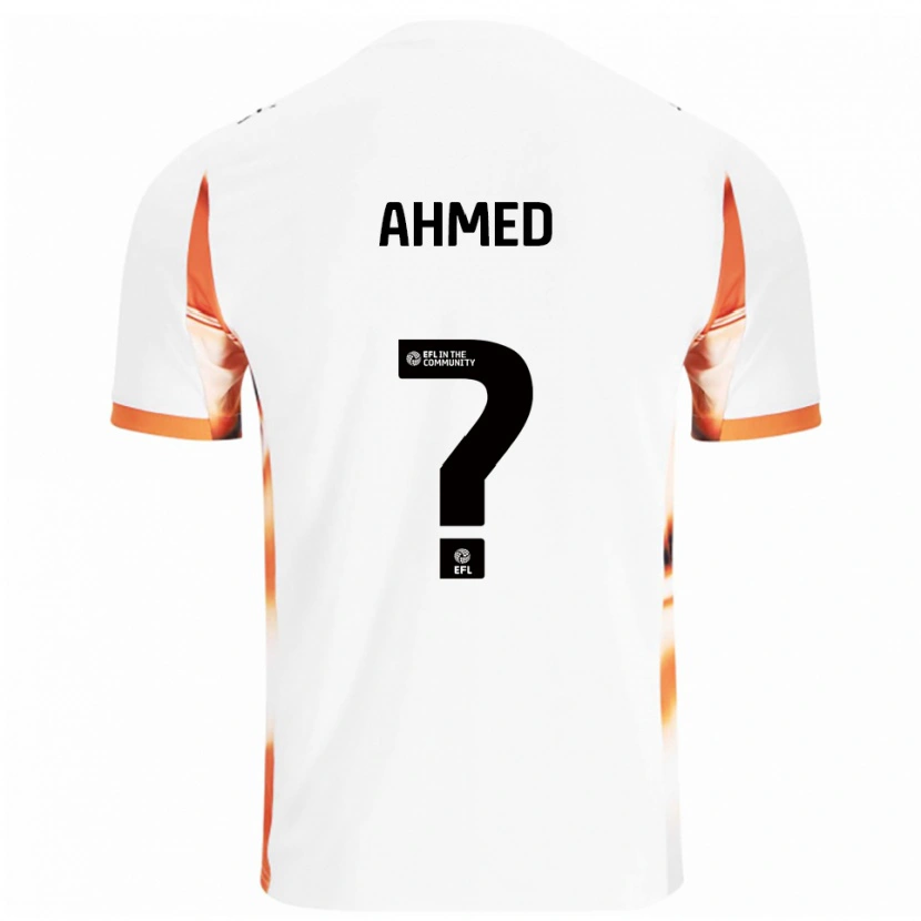 Danxen Niño Camiseta Jibran Ahmed #0 Blanco Naranja Negro 2ª Equipación 2025/26 La Camisa México