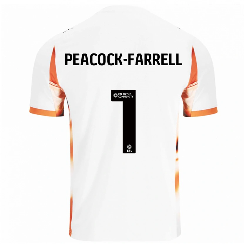 Danxen Niño Camiseta Bailey Peacock-Farrell #1 Blanco Naranja Negro 2ª Equipación 2025/26 La Camisa México