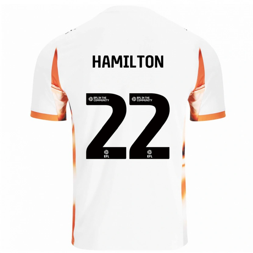Danxen Niño Camiseta Cj Hamilton #22 Blanco Naranja Negro 2ª Equipación 2025/26 La Camisa México