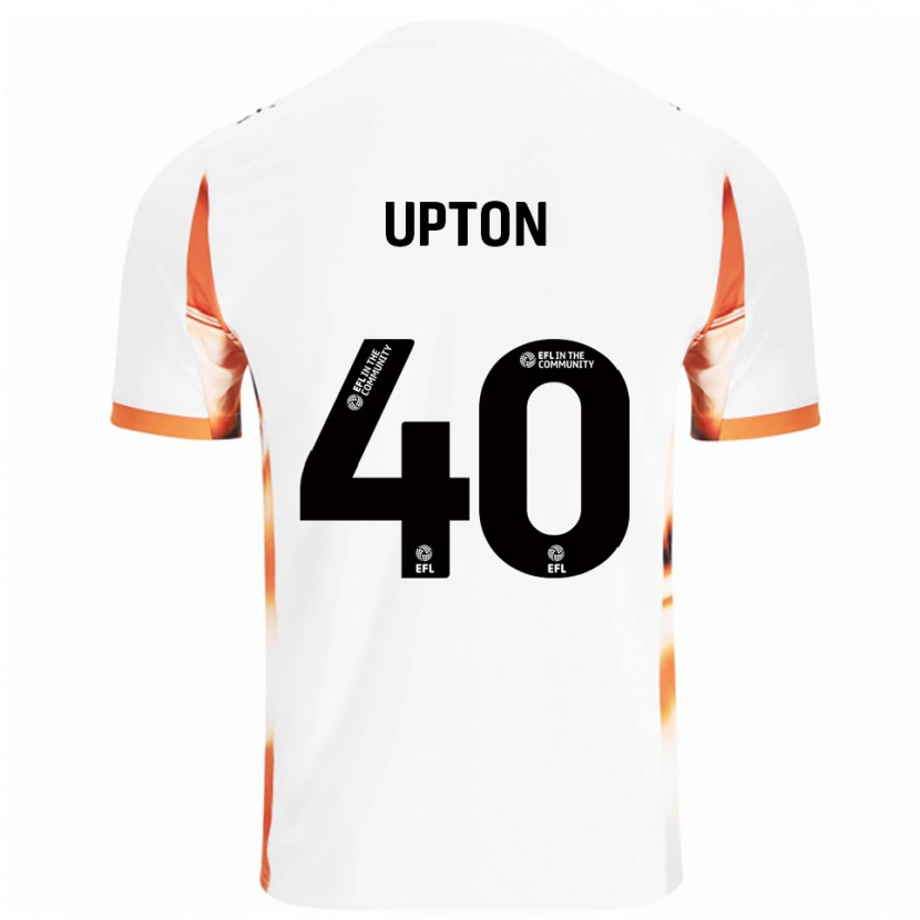 Danxen Niño Camiseta Theo Upton #40 Blanco Naranja Negro 2ª Equipación 2025/26 La Camisa México