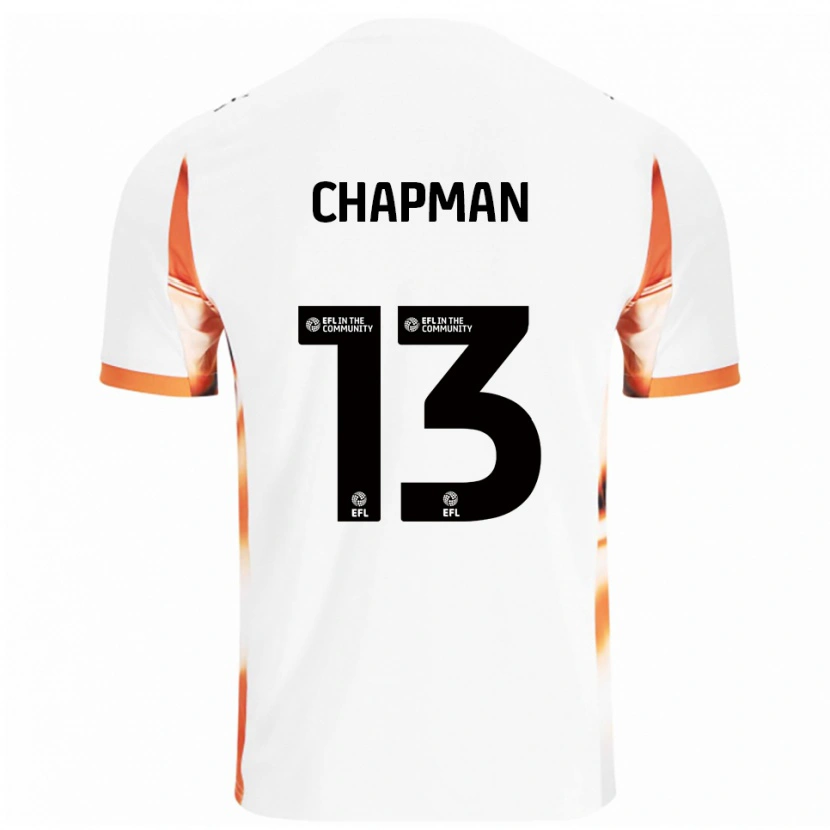 Danxen Niño Camiseta Mackenzie Chapman #13 Blanco Naranja Negro 2ª Equipación 2025/26 La Camisa México
