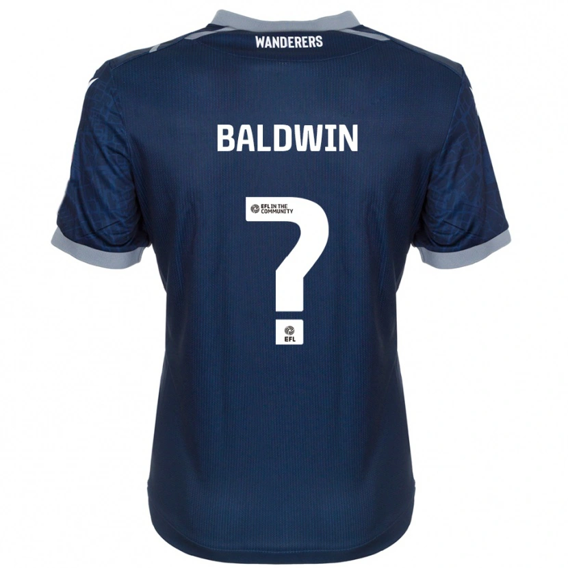 Danxen Niño Camiseta Hannah Baldwin #0 Azul Marino Gris 2ª Equipación 2025/26 La Camisa México