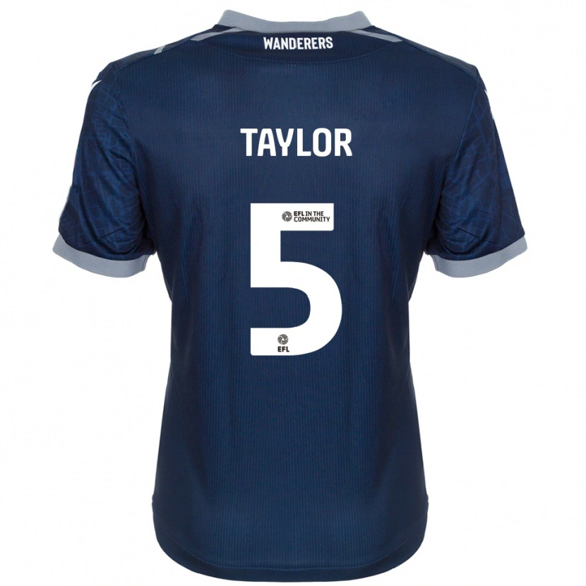 Danxen Niño Camiseta Richard Taylor #5 Azul Marino Gris 2ª Equipación 2025/26 La Camisa México