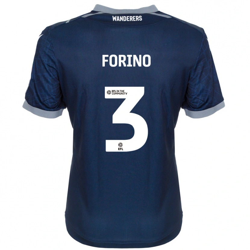 Danxen Niño Camiseta Chris Forino #3 Azul Marino Gris 2ª Equipación 2025/26 La Camisa México