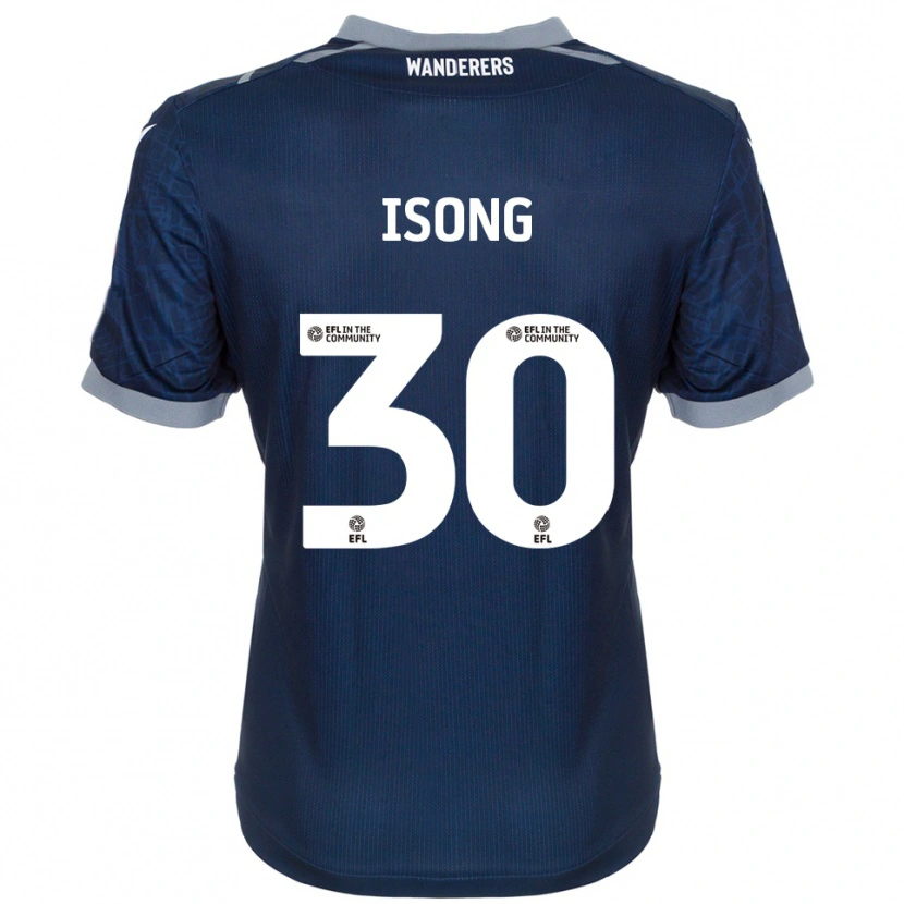 Danxen Niño Camiseta Mark Isong #30 Azul Marino Gris 2ª Equipación 2025/26 La Camisa México