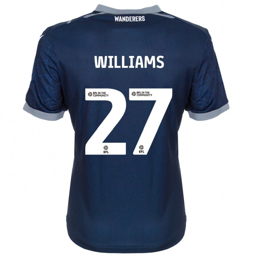 Danxen Niño Camiseta Randell Williams #27 Azul Marino Gris 2ª Equipación 2025/26 La Camisa México