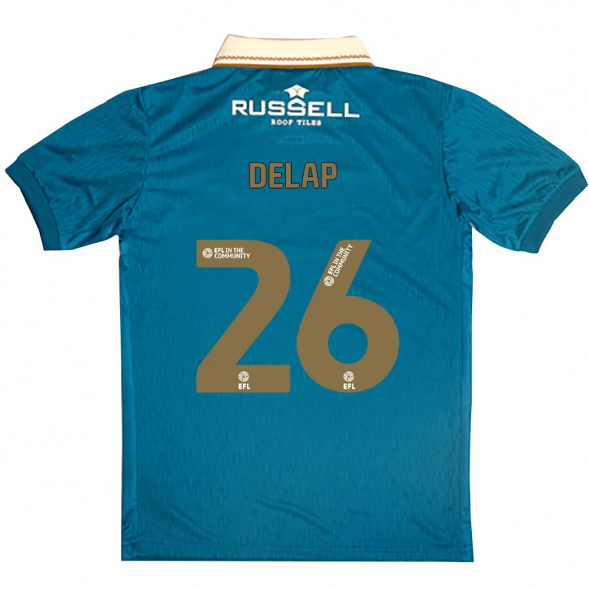 Danxen Niño Camiseta Finn Delap #26 Celeste Blanco 2ª Equipación 2025/26 La Camisa México