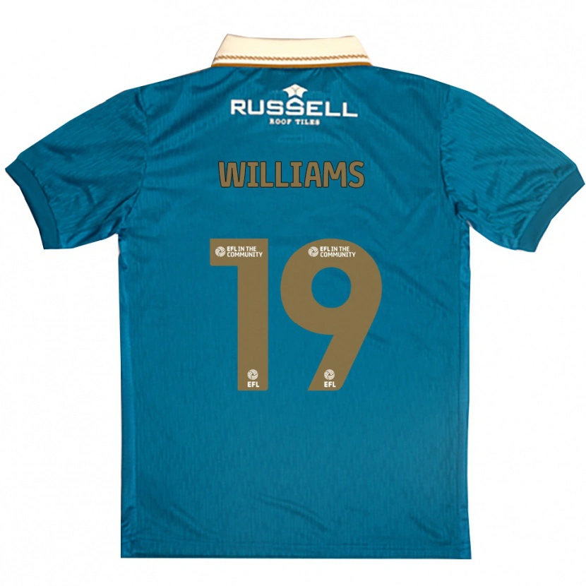 Danxen Niño Camiseta Dylan Williams #19 Celeste Blanco 2ª Equipación 2025/26 La Camisa México