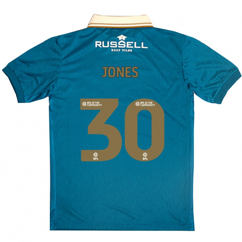 Danxen Niño Camiseta James Jones #30 Celeste Blanco 2ª Equipación 2025/26 La Camisa México