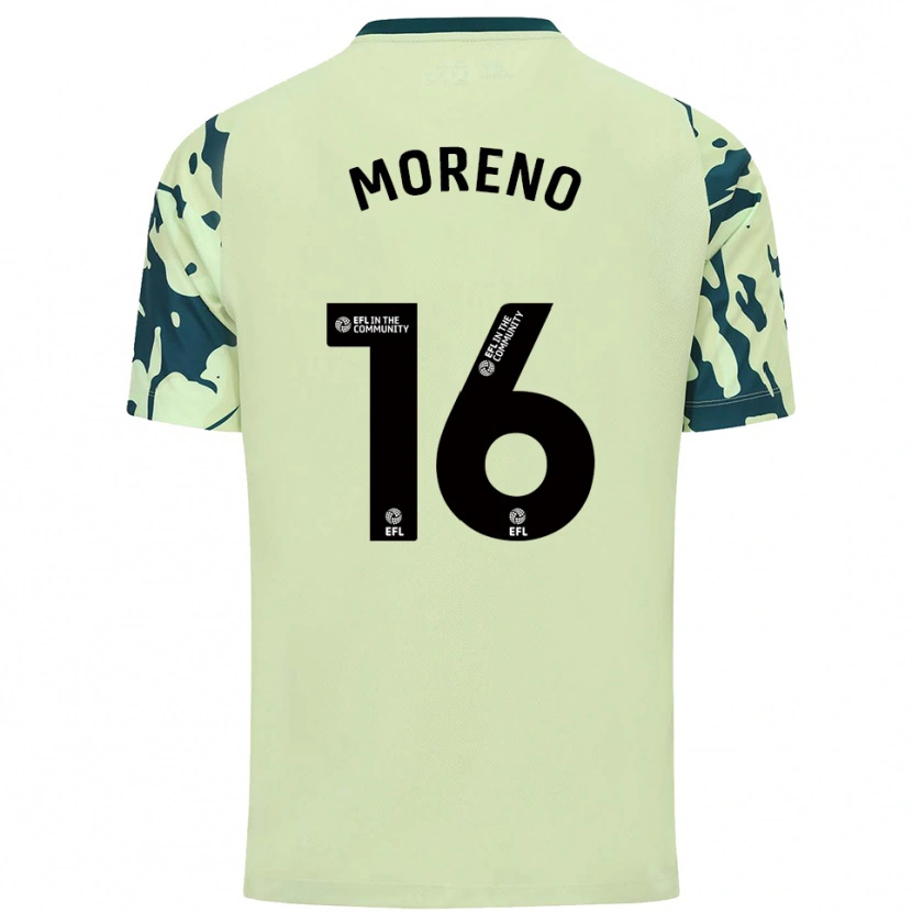 Danxen Niño Camiseta Paul Moreno #16 Verde Oscuro 2ª Equipación 2025/26 La Camisa México