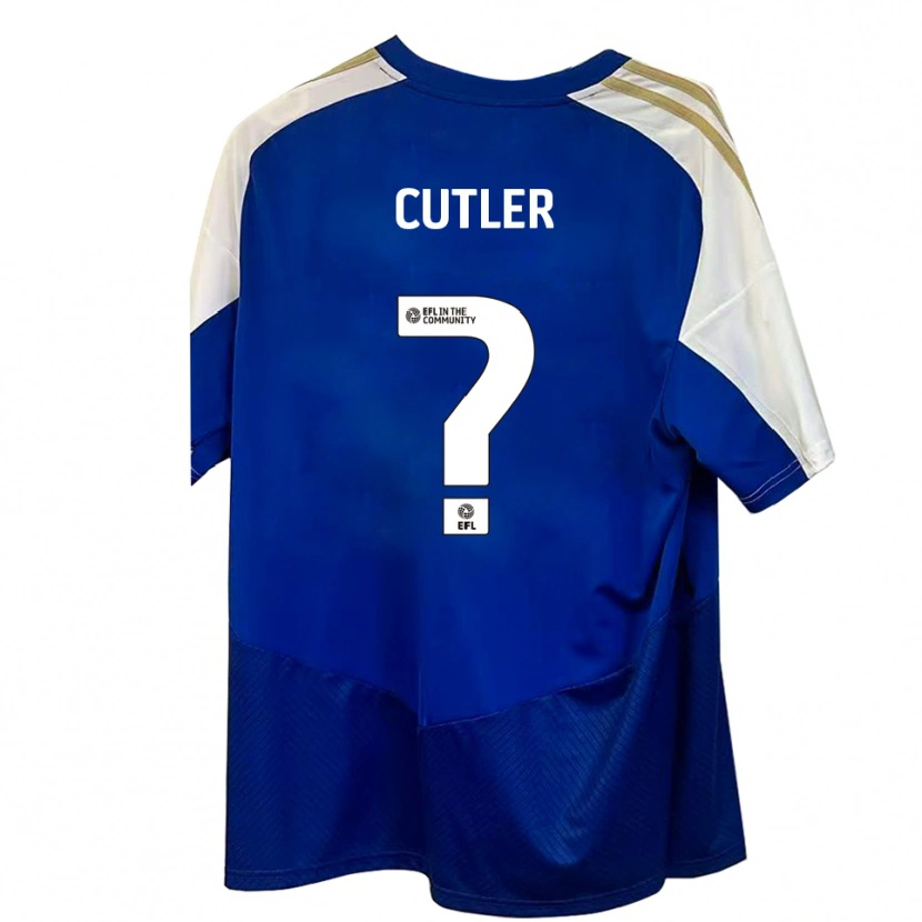 Danxen Niño Camiseta Theo Cutler #0 Azul Blanco Dorado 2ª Equipación 2025/26 La Camisa México
