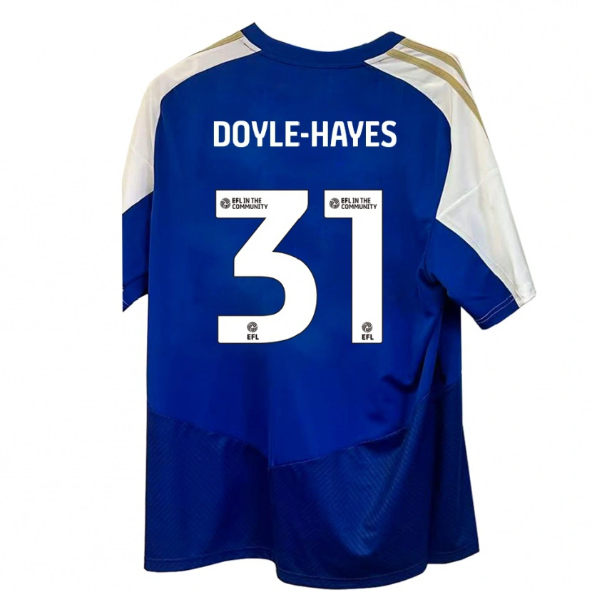 Danxen Niño Camiseta Jake Doyle-Hayes #31 Azul Blanco Dorado 2ª Equipación 2025/26 La Camisa México