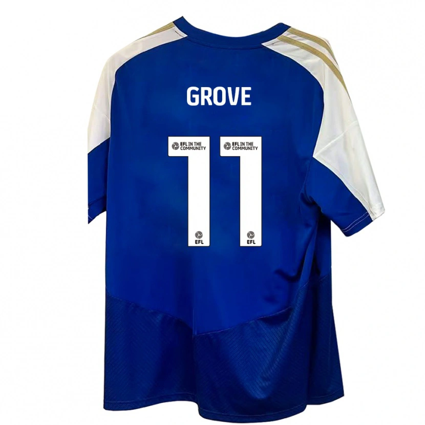 Danxen Niño Camiseta Jade Grove #11 Azul Blanco Dorado 2ª Equipación 2025/26 La Camisa México