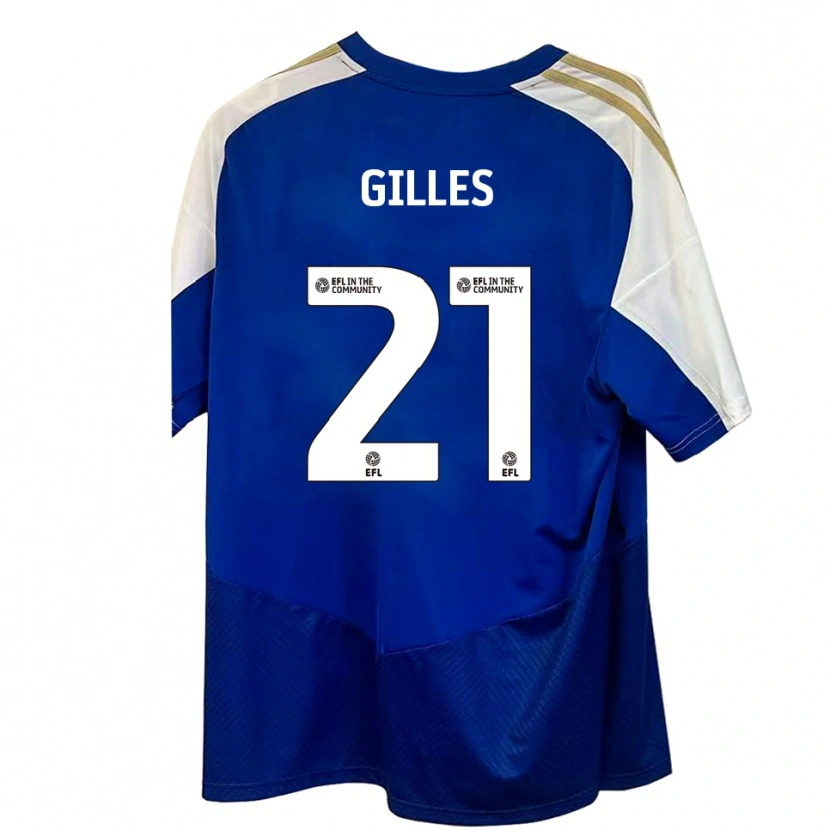 Danxen Niño Camiseta Sophie Gilles #21 Azul Blanco Dorado 2ª Equipación 2025/26 La Camisa México