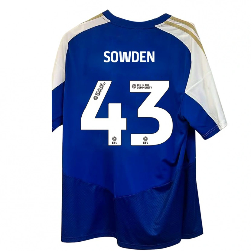 Danxen Niño Camiseta Andrew Sowden #43 Azul Blanco Dorado 2ª Equipación 2025/26 La Camisa México