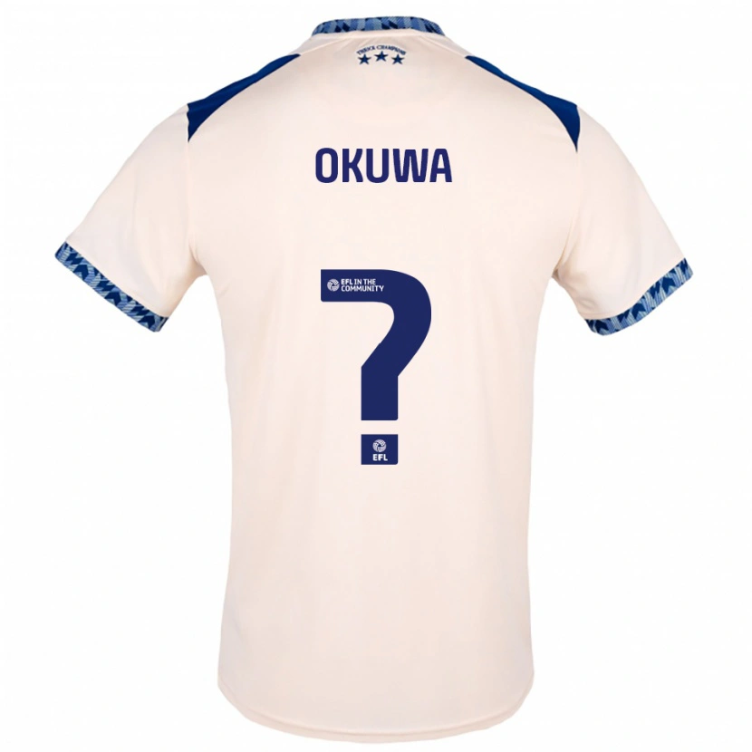 Danxen Niño Camiseta Temi Okuwa #0 Blanco Hueso Azul Marino 2ª Equipación 2025/26 La Camisa México