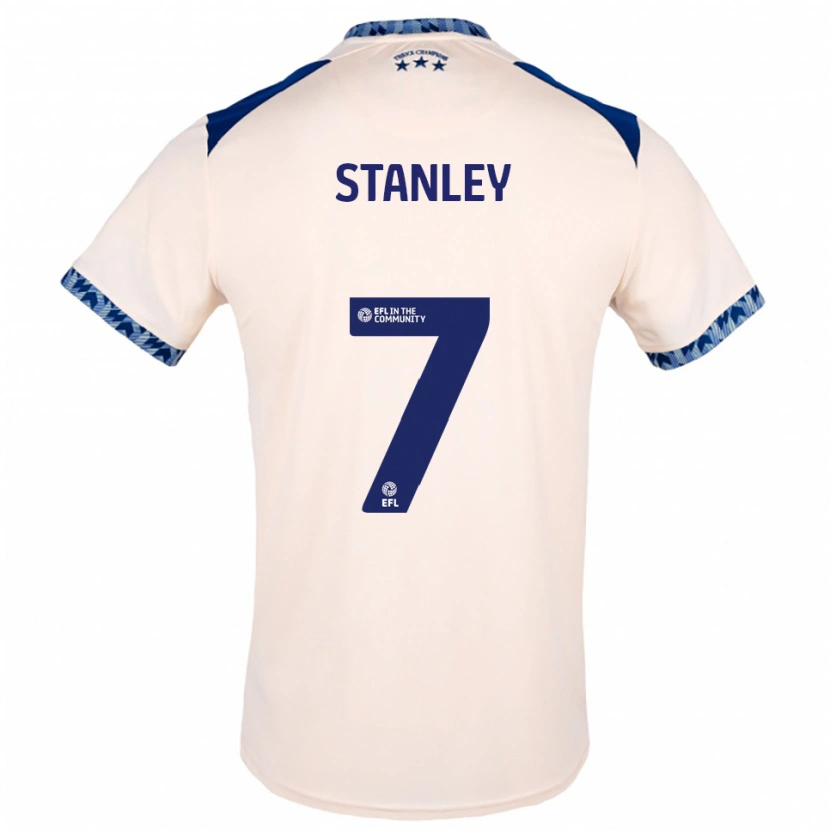 Danxen Niño Camiseta Katie Stanley #7 Blanco Hueso Azul Marino 2ª Equipación 2025/26 La Camisa México