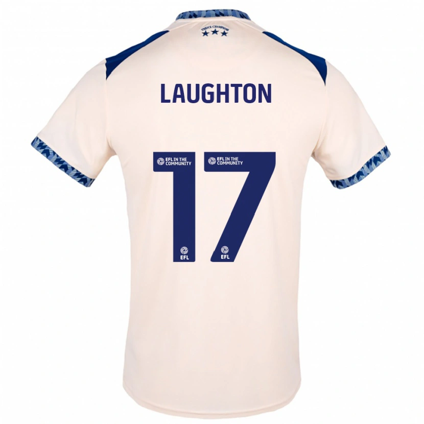 Danxen Niño Camiseta Zoe Laughton #17 Blanco Hueso Azul Marino 2ª Equipación 2025/26 La Camisa México
