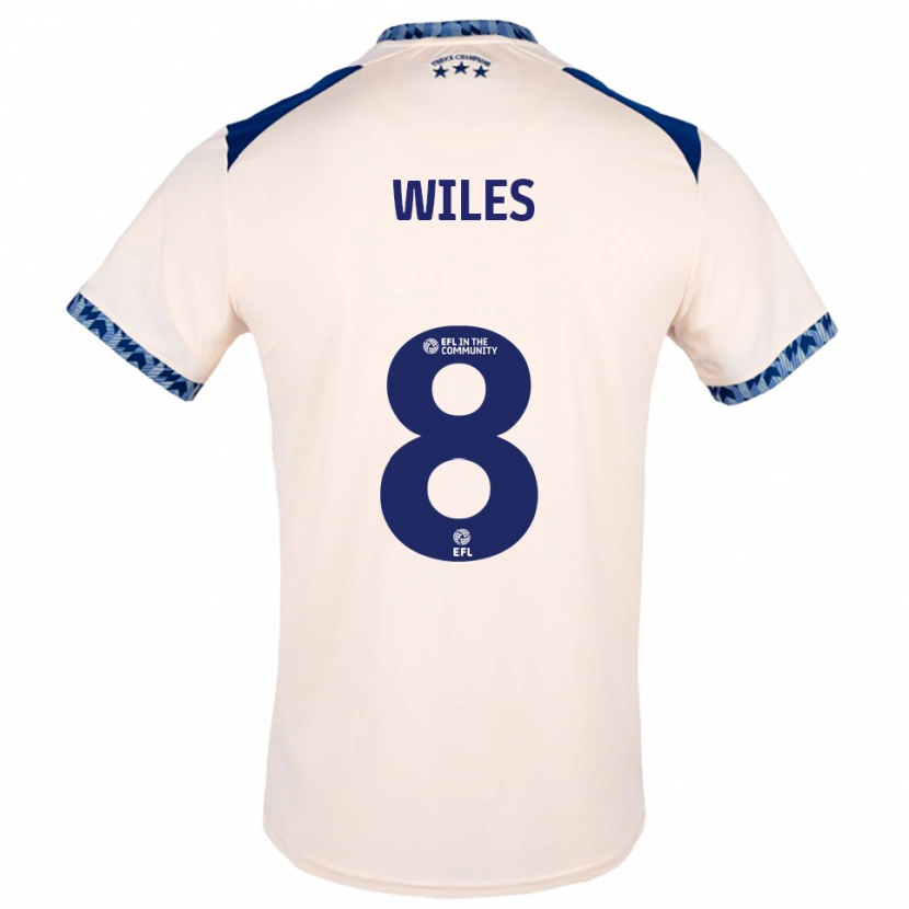 Danxen Niño Camiseta Ben Wiles #8 Blanco Hueso Azul Marino 2ª Equipación 2025/26 La Camisa México