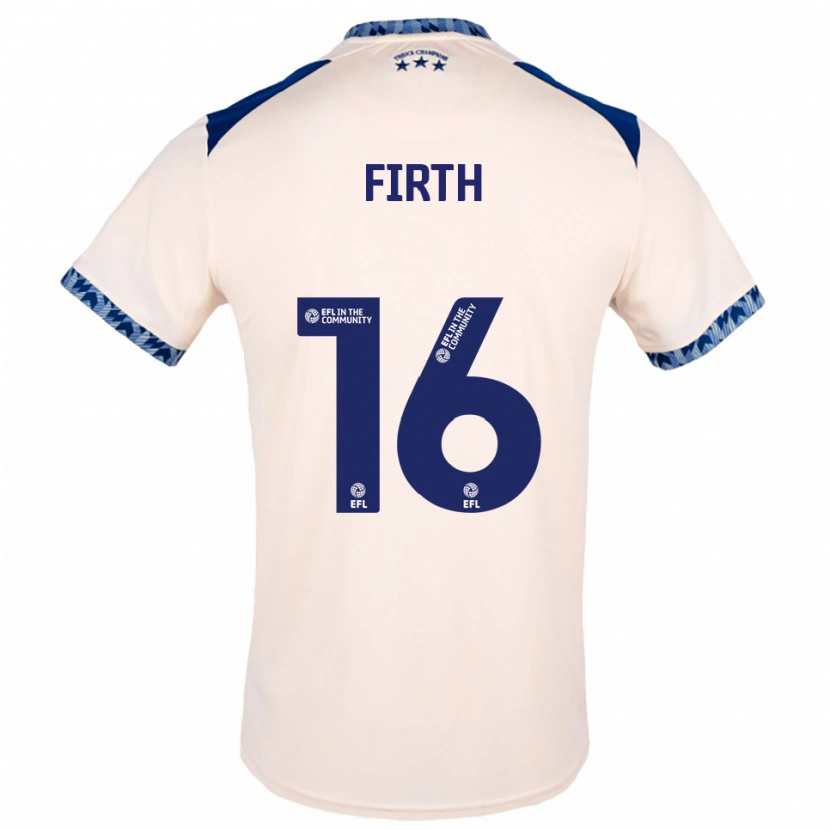 Danxen Niño Camiseta Molly Firth #16 Blanco Hueso Azul Marino 2ª Equipación 2025/26 La Camisa México