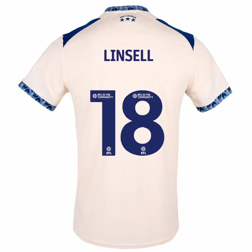 Danxen Niño Camiseta Alice Linsell #18 Blanco Hueso Azul Marino 2ª Equipación 2025/26 La Camisa México