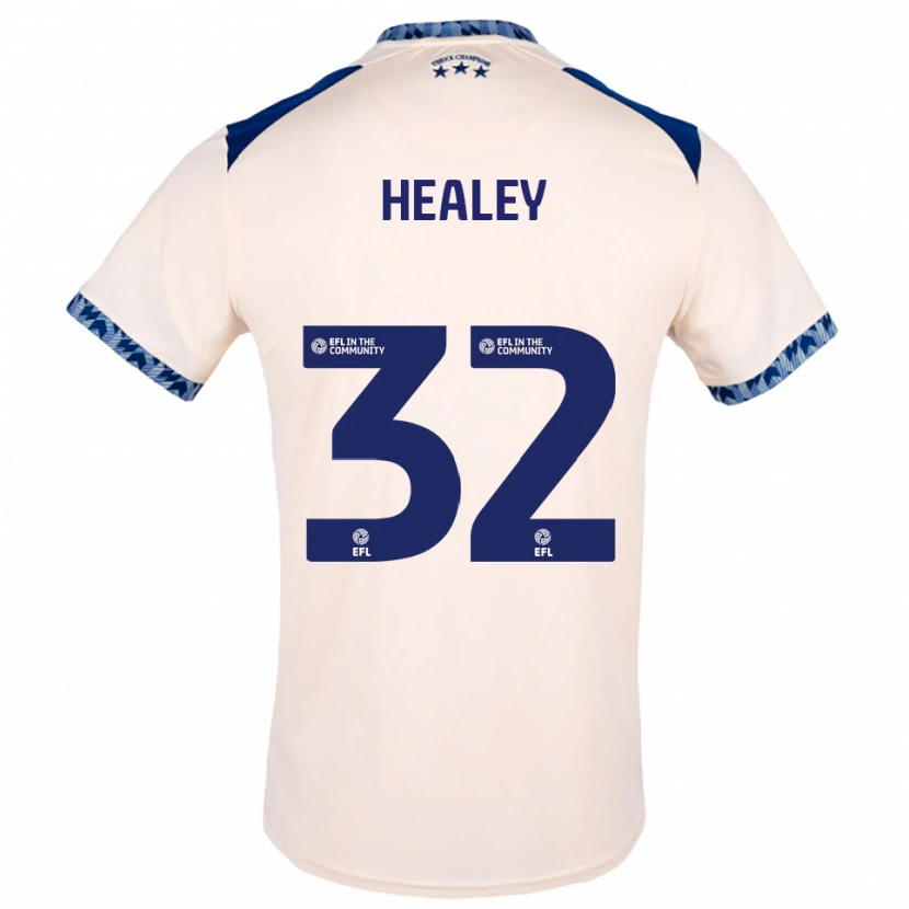 Danxen Niño Camiseta Rhys Healey #32 Blanco Hueso Azul Marino 2ª Equipación 2025/26 La Camisa México
