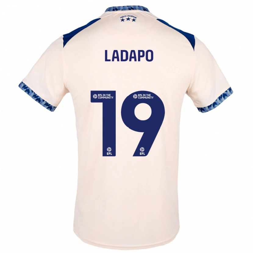 Danxen Niño Camiseta Freddie Ladapo #19 Blanco Hueso Azul Marino 2ª Equipación 2025/26 La Camisa México