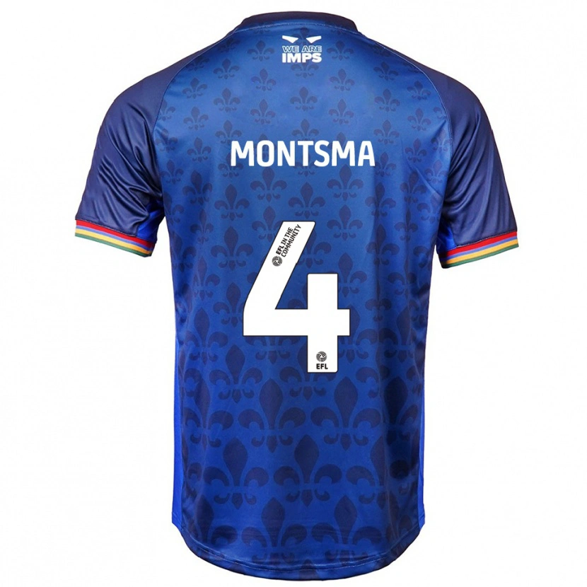 Danxen Niño Camiseta Lewis Montsma #4 Azul Azul Marino 2ª Equipación 2025/26 La Camisa México