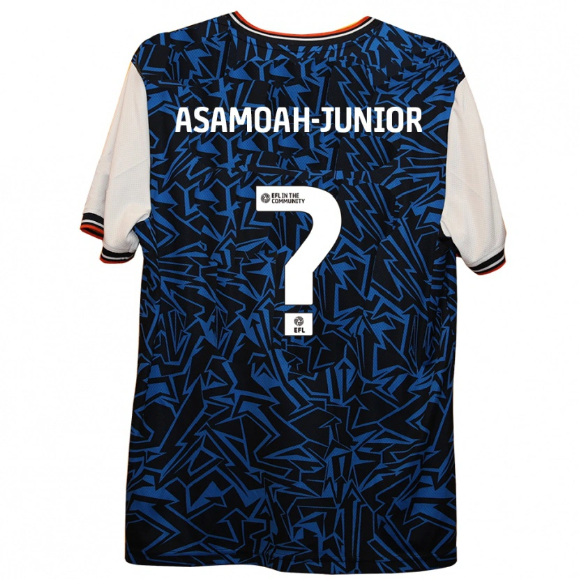 Danxen Niño Camiseta Lloyd Asamoah-Junior #0 Azul Negro Blanco 2ª Equipación 2025/26 La Camisa México