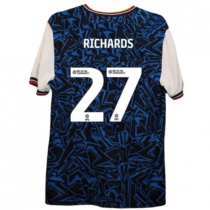 Danxen Niño Camiseta Jake Richards #27 Azul Negro Blanco 2ª Equipación 2025/26 La Camisa México