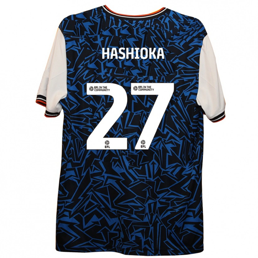 Danxen Niño Camiseta Daiki Hashioka #27 Azul Negro Blanco 2ª Equipación 2025/26 La Camisa México