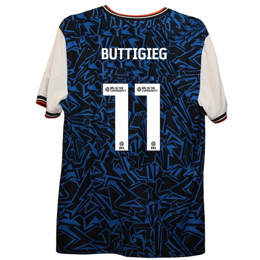 Danxen Niño Camiseta Fiona Buttigieg #11 Azul Negro Blanco 2ª Equipación 2025/26 La Camisa México