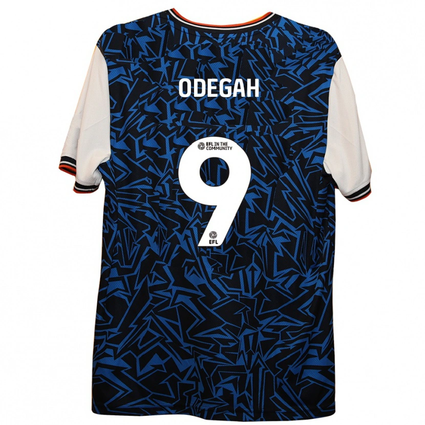 Danxen Niño Camiseta Jamie Odegah #9 Azul Negro Blanco 2ª Equipación 2025/26 La Camisa México