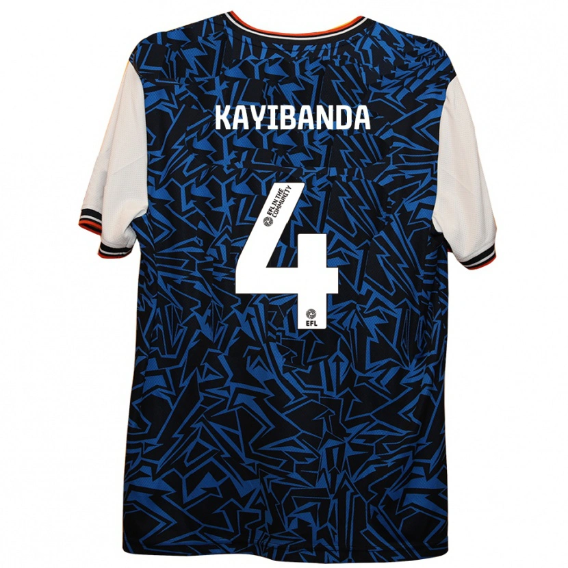 Danxen Niño Camiseta Claude Kayibanda #4 Azul Negro Blanco 2ª Equipación 2025/26 La Camisa México