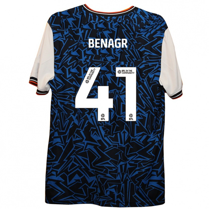 Danxen Niño Camiseta Benedict Benagr #41 Azul Negro Blanco 2ª Equipación 2025/26 La Camisa México