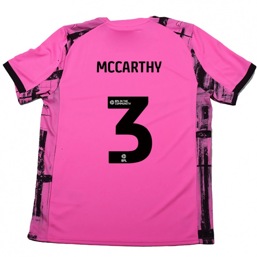 Danxen Niño Camiseta Conor Mccarthy #3 Rojo Rosado Negro 2ª Equipación 2025/26 La Camisa México