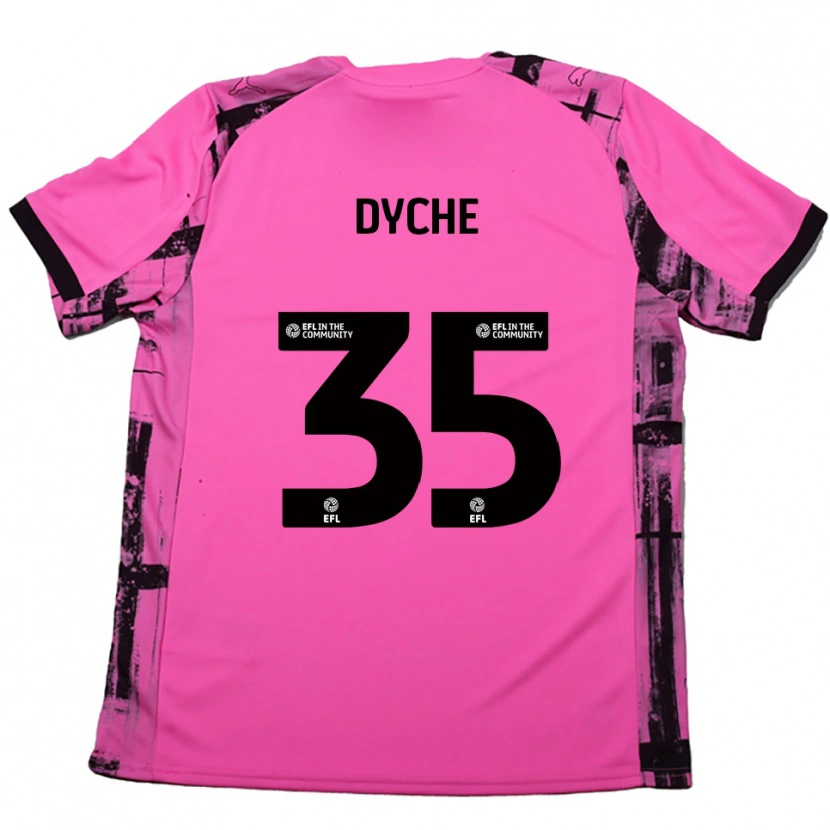 Danxen Niño Camiseta Max Dyche #35 Rojo Rosado Negro 2ª Equipación 2025/26 La Camisa México