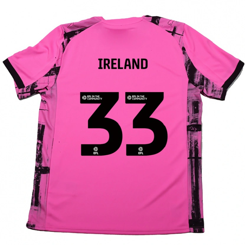 Danxen Niño Camiseta Matthew Ireland #33 Rojo Rosado Negro 2ª Equipación 2025/26 La Camisa México