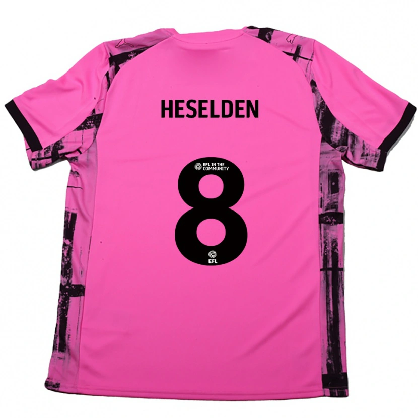 Danxen Niño Camiseta Ruby Heselden #8 Rojo Rosado Negro 2ª Equipación 2025/26 La Camisa México
