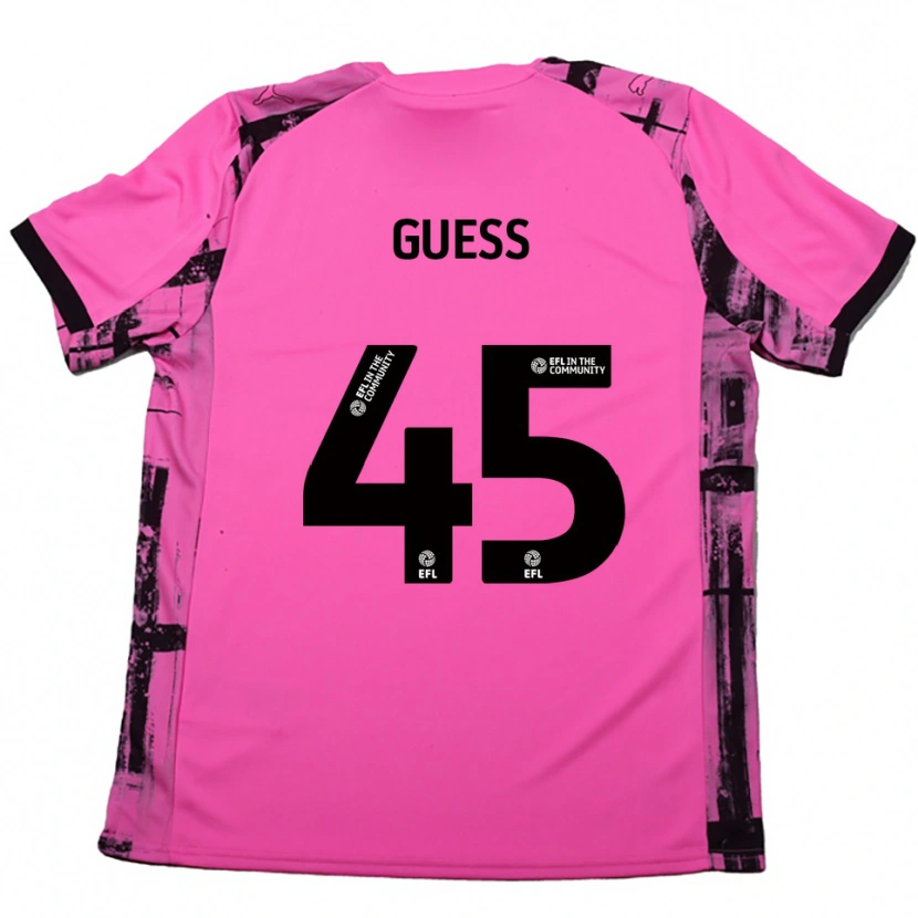 Danxen Niño Camiseta Harry Guess #45 Rojo Rosado Negro 2ª Equipación 2025/26 La Camisa México