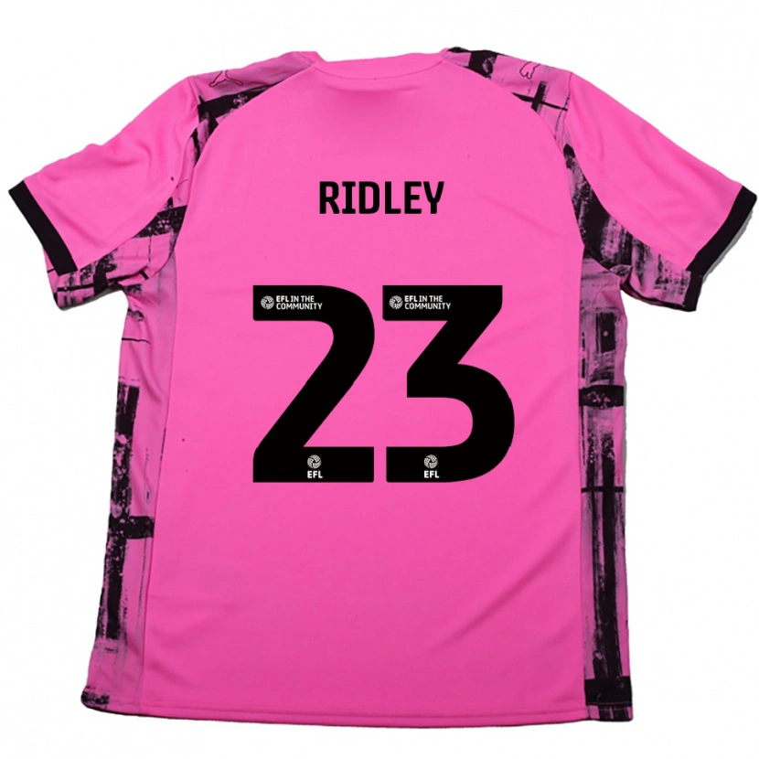 Danxen Niño Camiseta Paige Ridley #23 Rojo Rosado Negro 2ª Equipación 2025/26 La Camisa México