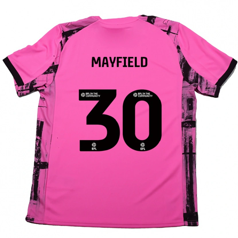 Danxen Niño Camiseta Holly Mayfield #30 Rojo Rosado Negro 2ª Equipación 2025/26 La Camisa México